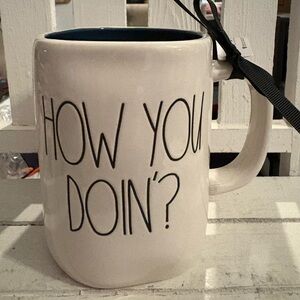 Rae Dunn Friends Mug with Black Ribbon